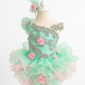 Girls pageant glitz princess birthday flower girl dress